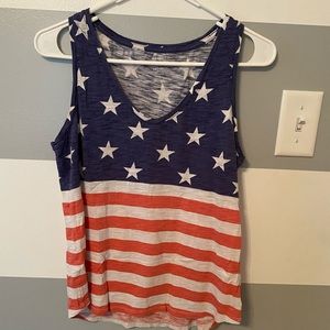 Red, White, and Blue Tank Top/ Offers Welcome